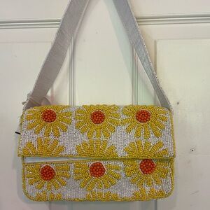 Viral TikTok Sunflower Beaded Bag Handbag NWT